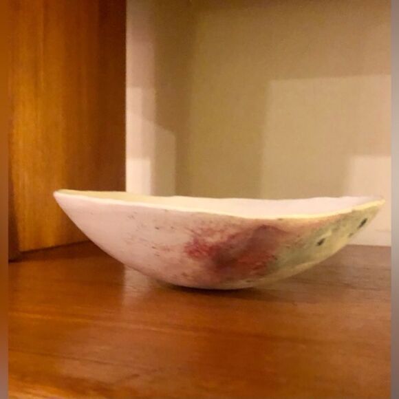 Beautiful Studio Pottery Dish Catch All Jewelry Tray~~Moon Egg Organic Look - Picture 10 of 16